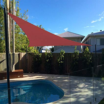 Artouch Sun Shade Sail Canopy 20' x 20' x 20' Terra Cover for Patio Outdoor, Triangle Backyard Shade Sail for Garden Pool Playground