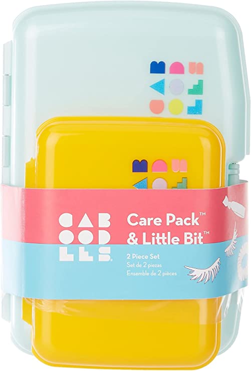 Caboodles Care Pack and Lil Bit Set | Mini Cosmetic Storage for Purse With Snap-Tight Latch