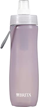 Brita 20 Ounce Sport Water Bottle with Filter - BPA Freee, Lilac (2-Pack)