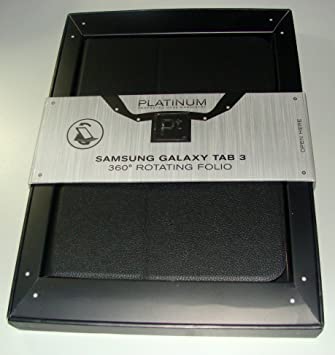 Platinum - Rotating Folio Case for Samsung Galaxy Tab 3 10.1 - Black