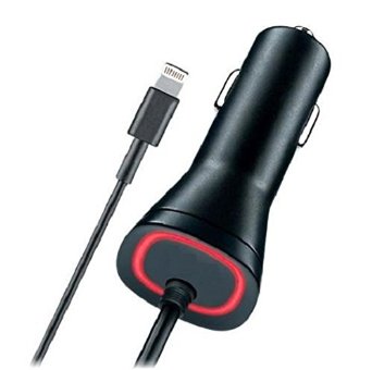 Apple iPhone 5 5S 6 6S 6  6S  New Lightning Rapid Car Charger - 6 Foot Coiled Cord 5v / 2.1 Amp MFI Ceritified