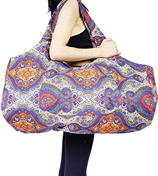 Aozora Yoga Mat Bag Large Yoga Mat Tote Sling Carrier with Pockets Fits Mats with Multi-Functional Storage Pockets Light and Durable