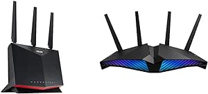 ASUS RT-AX86U Pro (AX5700) Dual Band WiFi 6 Extendable Gaming Router, 2.5G Port, Gaming Port & RT-AX82U (AX5400) Dual Band WiFi 6 Extendable Gaming Router, Gaming Port, Mobile Game Mode