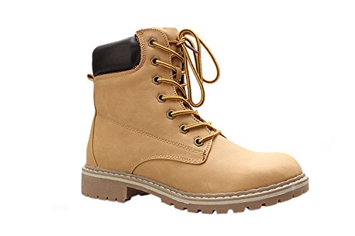 Forever Women's Ankle High Combat Hiking Boots