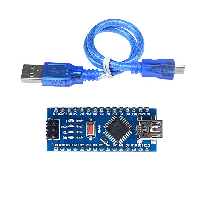Aideepen Nano V3.0 ATmega328 CH340G Mini USB 16M 5V Micro Controller Driver Development Board Module with Cable for Arduino