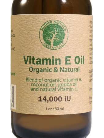Vitamin E Oil 100% Organic & Natural Highest Quality USDA Organic Vitamin E Oil (d-alpha-tocopherol) + Organic Coconut Oil + USDA Organic Jojoba + 100% Natural Vitamin C. Free of Soy/Wheat/Rice Bran.