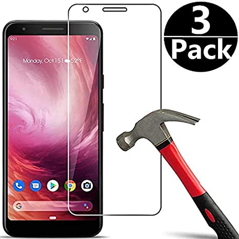 (3-Pack) Google Pixel 3a Screen Protector Tempered Glass Screen Protector, [Case-Friendly][No Bubbles] Screen Protector Compatible Google Pixel 3a