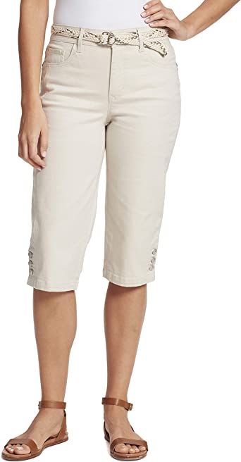 Gloria Vanderbilt Women's Plus Size Mila Belted Skimmer Short