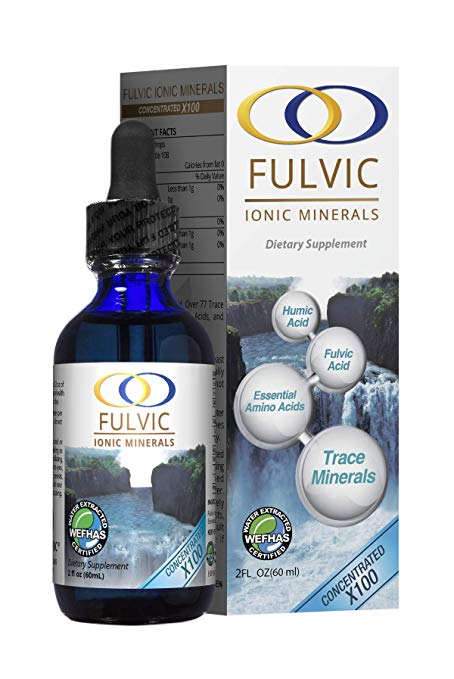 Fulvic Acid X100 (2oz), Fulvic Ionic Minerals, 77 Trace Minerals - Multi-Directional Antioxidant and Dietary Supplement