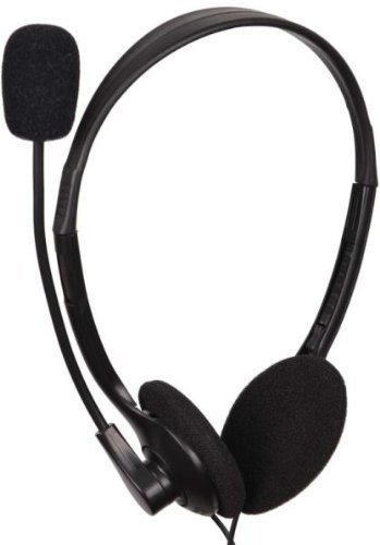 iChoose Limited Stereo Headphones with Microphone Volume Control for PC/Laptop Black
