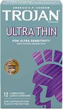Trojan Condom Sensitivity Ultra Thin Lubricated