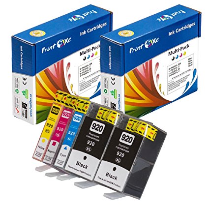 PrintOxe™ Compatible 5 Ink Cartridges for 920XL (2 Black,1 Cyan, 1 Yellow, 1 Magenta) Replacement for 920 Exclusively sold by PanContinent