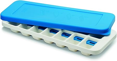 Joseph Joseph Quicksnap Plus - Eiswürfelbehälter mit Deckel - weiß/blau, 31x13x4 cm