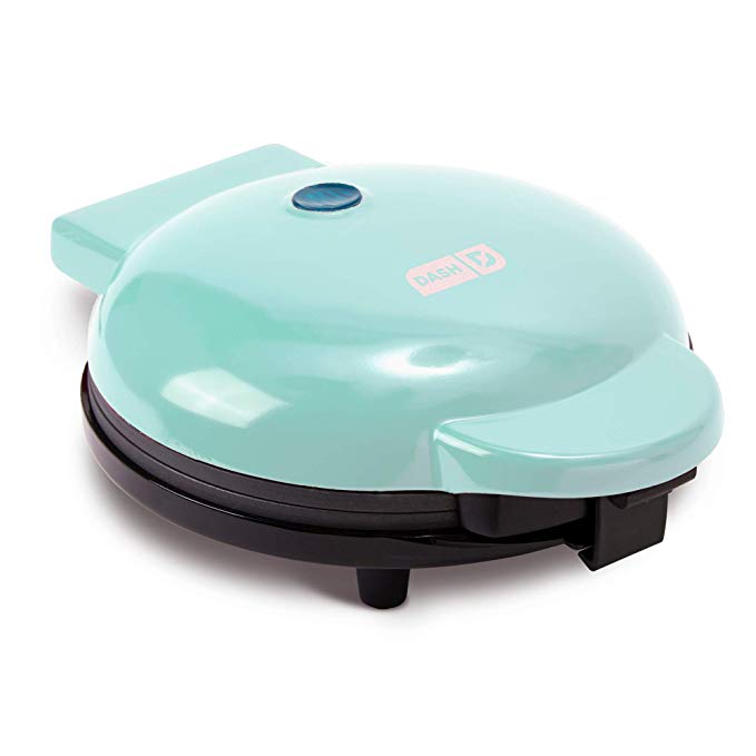 Dash DEWM8100AQ Express 8” Waffle Maker Machine for Individual Servings, Paninis, Hash Browns   Other on The go Breakfast, Lunch, or Snacks, with Easy Clean, Non-Stick Sides, Aqua