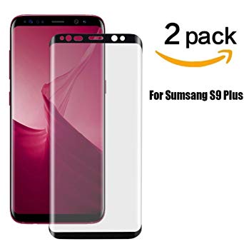 [2Pack] Samsung Galaxy S9 Plus Screen Protector,DuoDeYuan Full Coverage Premium 9H Tempered Glass Anti-Scratch, Clear High Definition (HD) Screen Protector For Samsung Galaxy S9 Plus