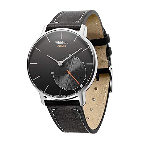 Aresh Withings Activité Nokia Withings Steel HR 36mm Accessory Band,18mm Width Quick Release Genuine Leather Nokia Strap for Withings Activité, Activité Pop, Activité Steel or Withings Steel HR 36mm,Huawei Fit Smart Fitness(Black)