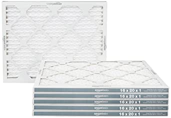 AmazonBasics MERV 11 AC Furnace Air Filter - 16'' x 20'' x 1'', 6-Pack