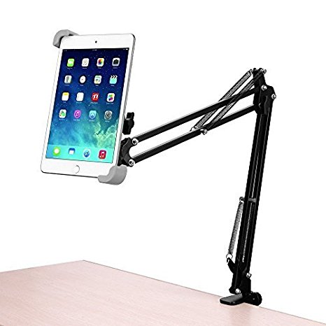 BESTEK iPad Holder, 360 Swivel Tablet Mount Stand Holder Aluminum Arm for iPad 2017 /iPad Pro 9.7/10.5/Fire HD 8, iPad Air 2, iPad 2/3/4, iPad Mini 1/2/3/4 and Tablets within 7-10.5"