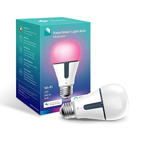 Kasa Smart WiFi Light Bulb, Multicolor by TP-Link – Smart LED Light Bulbs, Works with Alexa & Google (KL130) (Renewed)