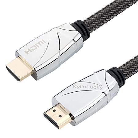 HDMI Cable 6ft By KylinLucky-Ultra High Speed HDMI 2.0 Cable |18Gbps-Nylon Braided HDMI Cord - 4K 1080p 3D -For PS4, PS3, XBox one, Xbox 360 and other devices with HDMI port