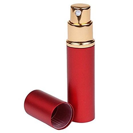 6ml Protable Refillable Perfume Aftershave Atomizer Spray Bottle for Traveling Handbag (Red)