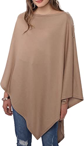 MissShorthair Women's Lightweight Knitted Poncho Cape Shawl Plus Size