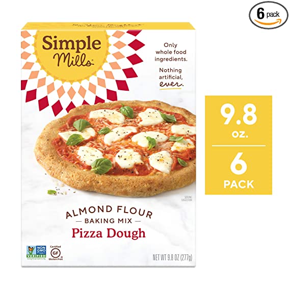 Simple Mills Almond Flour Mix, Pizza Dough, 9.8 Ounce (Pack of 6) (PACKAGING MAY VARY)