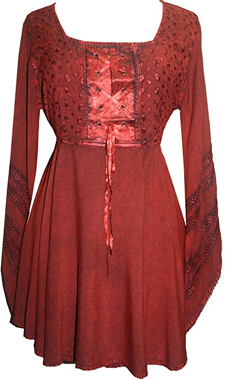 Agan Traders 11 B Women's Boho Gypsy Medieval Sexy Corset Top Blouse Tunic