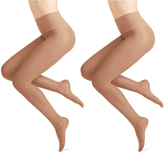 Warner's Women's No Digging Seamless Sheer Tights (2 Pack)