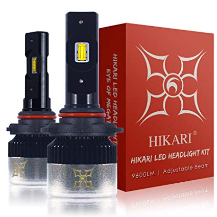 HIKARI LED Headlight Bulbs Conversion Kit-9005(HB3),9600lm 6K Cool White,2 Yr Warranty
