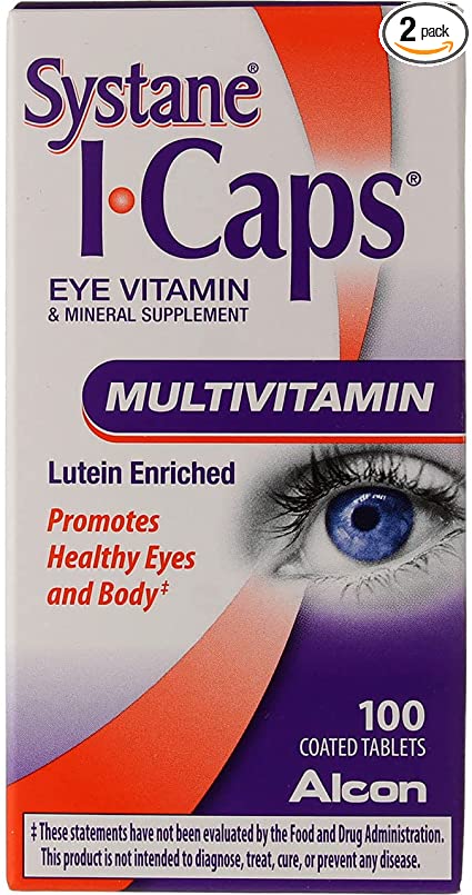 ICaps MV Multivitamin Coated Tablets - 100 ct, Pack of 2