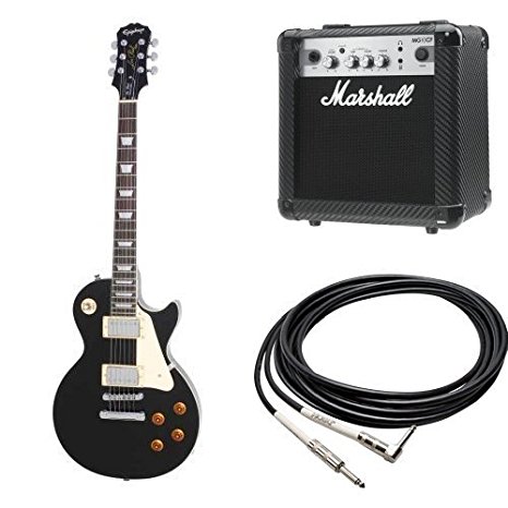 Epiphone Les Paul STANDARD Electric Guitar with Amp and Cable, Ebony