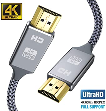 4K HDMI Cable 4.8M HDMI Lead-Snowkids Ultra High Speed 18Gbps HDMI 2.0 Cable 4K@60Hz Compatible Fire TV, 3D Support, Ethernet Function, Video 4K UHD 2160p, HD 1080p, 3D DVD PC