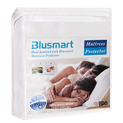 Blusmart Mattress Protector Queen Size Waterproof Bed Bug Proof Mattress Cover Hypoallergenic, Breathable, Dust Mite, Allergy Mattress Pad Mattress Topper Soft for Kids Pets 14"