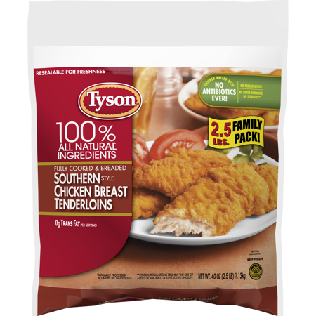 Tyson® Fully Cooked Southern Style Chicken Tenders, 40 oz. (Frozen)