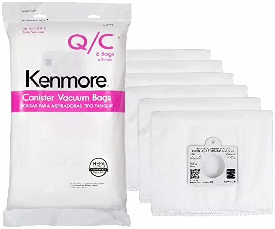 Kenmore 53292 Replacement Canister Vacuum Cleaner Bags for 81214, 81414, 81614, 81615, 81714, 21814, BC7005, BC3005,BC2005