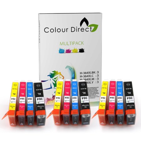 12 Compatible High Capacity Printer Ink Cartridges Replacement for 364 XL For HP Photosmart 5510 5511 5512 5514 5515 6510 6512 6515 7510 7515 B010a B109a B109d B109f B110a B110c B110e HP Photosmart Plus B209a B209c B210a B210c HP Deskjet 3070A 3520 Officejet 4610 4620 Printers
