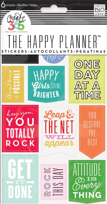 me & my BIG ideas Create 365 The Happy Planner "Get It Done" Stickers, 6 Sheets
