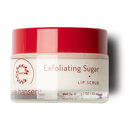 Eve Hansen Exfoliating Sugar Lip Scrub | Lip Exfoliator with Shea Butter and Safflower Oil for Soft Lips | Exfoliating Scrub Chapped Lips Treatment, Lip Moisturizer for Lip Repair, Lip Primer | 1 oz