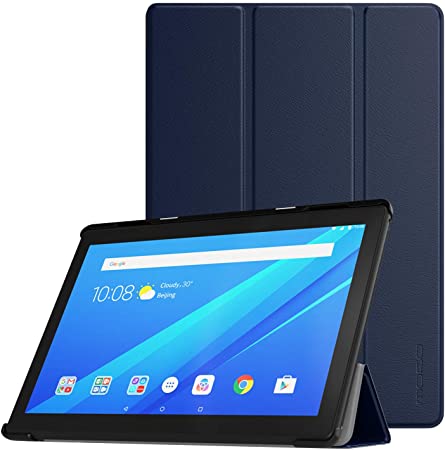 MoKo Case Compatible with Lenovo Tab M10 (TB-X605F)/TB-X505F, Ultra Compact Protection Slim Lightweight Smart Shell Stand Cover Case fit Lenovo Tab M10 (TB-X605F) 10.1" 2018 / TB-X505F - Indigo