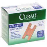 Curad Flex Fabric Bandages Knuckle 100Box