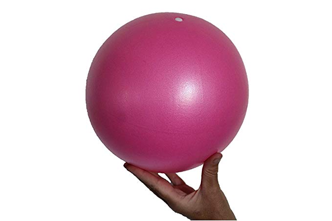 OdeZone Mini Yoga Ball - Mini Exercise Ball - Flexible, Soft Ball - Thighs and Core Training, Pilates, Barre - Bender, Stability and Balance Exercise - Physical Therapy - 9 Inch with Inflatable Straw