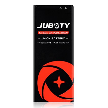 JUBOTY Samsung Note 4 Battery/3220 mAh Replacement Li-ion Spare Battery for the Galaxy Note 4 N910 N910U N910V N910T N910A N910P(24 Month Warranty)
