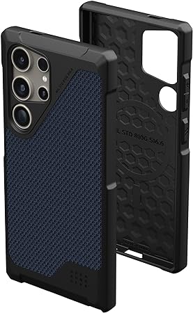 URBAN ARMOR GEAR UAG Designed for Samsung Galaxy S24 Ultra Case 6.8" Metropolis LT Kevlar Mallard, Magnetic Charging Rugged Military Drop-Proof Impact Resistant Non-Slip Protective Cover