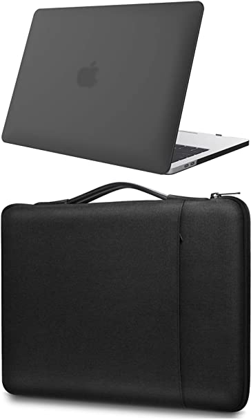 ProCase MacBook Pro 13 Inch Hard Shell Case   Sleeve Bag, Compatible with 2020 2019 2018 2017 2016 Release MacBook Pro 13-inch A2289 A2251 A2159 A1989 A1706 A1708 -Black