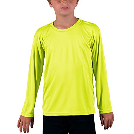 Vapor Apparel Youth UPF 50  UV Sun Protection Outdoor Performance Long Sleeve T-Shirt