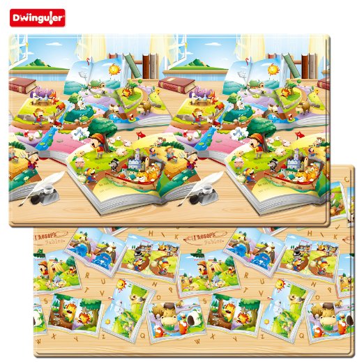 Dwinguler Augmented Reality Kids Play Mat Large Aesops Fables