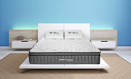 GhostBed Flex Mattress | 13 Inch Thick Hybrid Mattress | Enjoy Springy Support & Cooling Comfort | Cooling Cover | Mattress in a Box | Made in The USA | 25 Year Warranty (Twin)