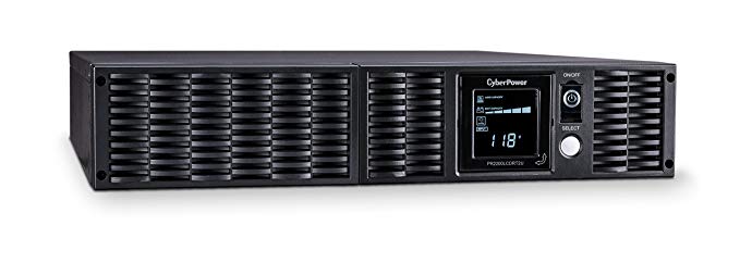 CyberPower PR2200LCDRT2U Smart App Sinewave UPS System, 2150VA/1980W, 8 Outlets, AVR, 2U Rack/Tower