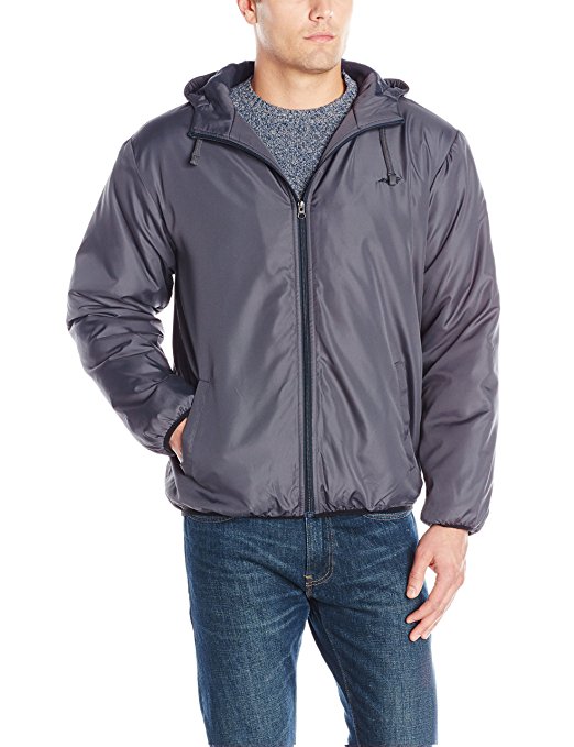 Avia Men's Microfleece-Lined Water Repellant Windbreaker Jacket